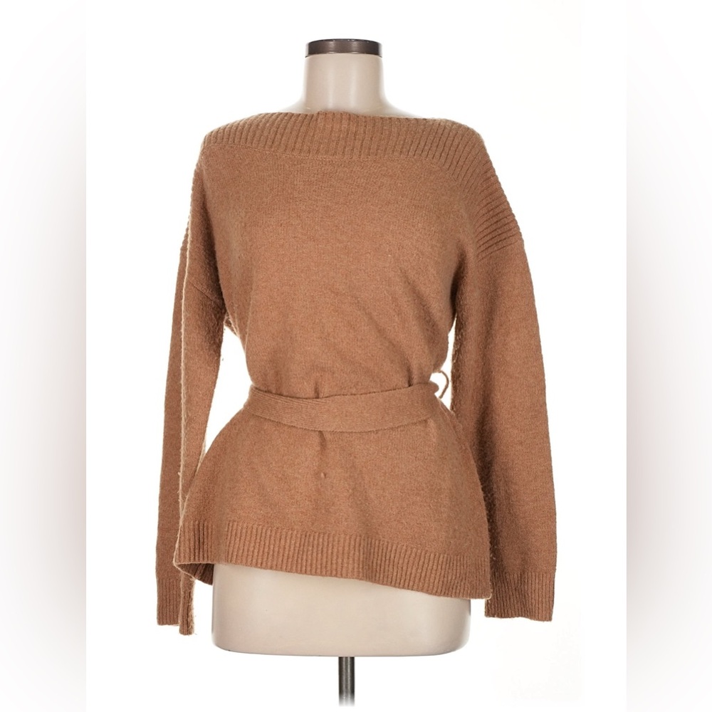 Madewell Women's Tan Wide Shoulder Sweater